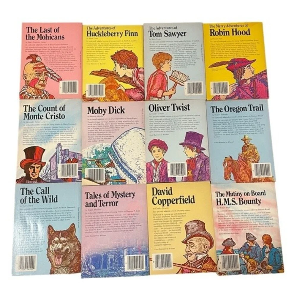 Playmore YouthYoung Readers Classics Boxed Set of 12 Illustrated Paperback Books